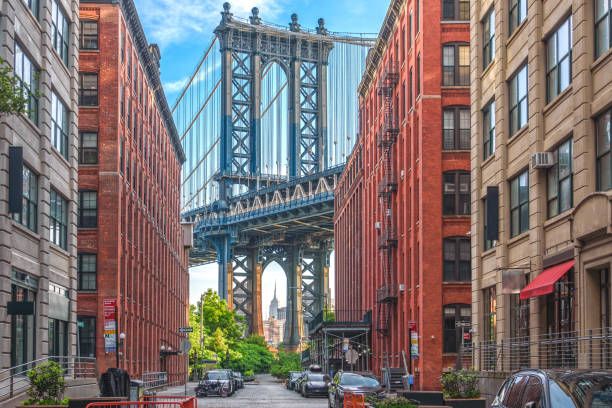 View of Manhattan Bridge from Dumbo Brooklyn