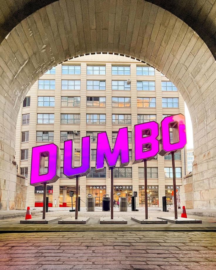 Dumbo Sign in Downtown Brooklyn New York