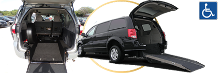 Rear loading wheelchair accessible minivan